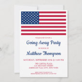 Soldier geht weg Party Moderne US-Flagge Militär Einladung (Vorderseite)