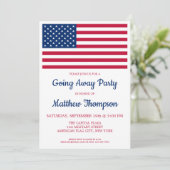 Soldier geht weg Party Moderne US-Flagge Militär Einladung (Stehend Vorderseite)