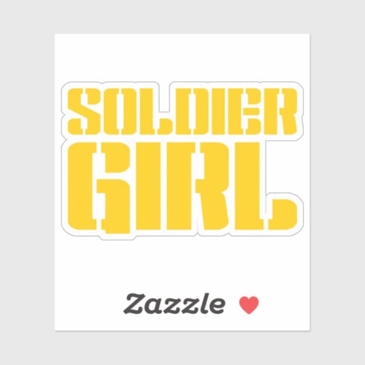 SOLDIER GIRL AUFKLEBER (Blatt)