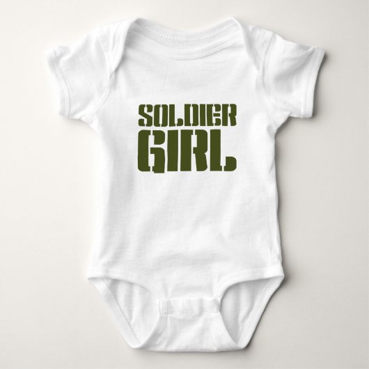 SOLDIER GIRL BABY STRAMPLER (Vorderseite)