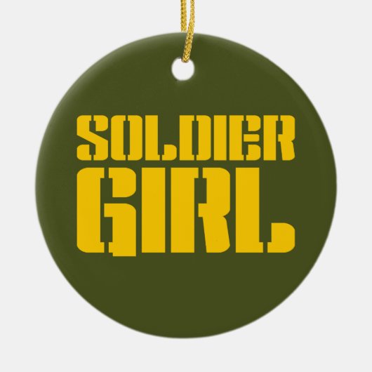 SOLDIER GIRL KERAMIK ORNAMENT (Vorne)