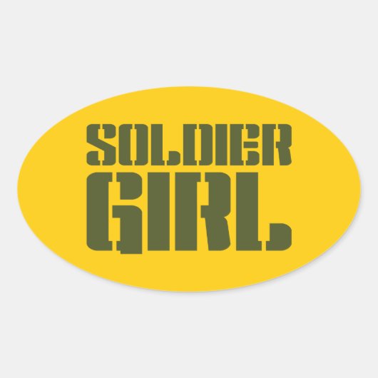 SOLDIER GIRL OVALER AUFKLEBER (Vorderseite)