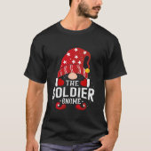 Soldier Gnome Matching Christmas PJS For Family T-Shirt (Vorderseite)