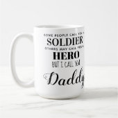 Soldier Hero Military Daddy Vathers Day Foto Kaffeetasse (Links)