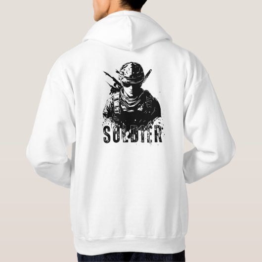SOLDIER Hoddie. Mit dieser stilvollen Kapuze Hoodie (Rückseite)
