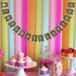 Soldier Joe Camouflage Party Glückwunsch Wimpelkette