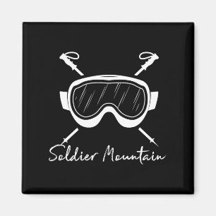 Soldier Mountain Idaho Skifahren Ski Brille Urlaub Magnet