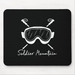 Soldier Mountain Idaho Skifahren Ski Brille Urlaub Mousepad