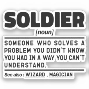Soldier Noun Definition Ruhender Veteran Vater Coo Aufkleber