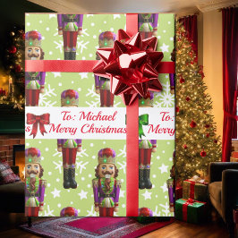 Soldier Nutcracker personalisieren Weihnachtsschne Geschenkpapier