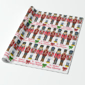 Soldier Nutcracker Personalize Name Christmas Wrap Geschenkpapier (Ungerollt)