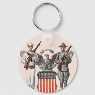 Soldier, Sailor and U.S. Shield Schlüsselanhänger