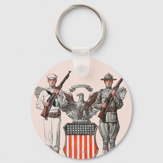 Soldier, Sailor and U.S. Shield Schlüsselanhänger (Vorderseite)