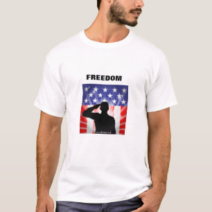 Soldier Saluting US-Flagge T-Shirt