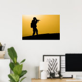 Soldier-Silhouette Poster (Heimbüro)