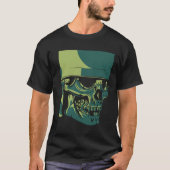 Soldier Skull Simple Modern Black Art Trendy T-Shirt (Vorderseite)