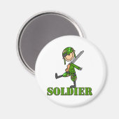 Soldier Strichmännchen Magnet (Vorderseite/Rückseite)