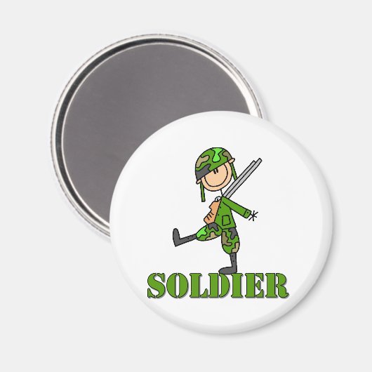 Soldier Strichmännchen Magnet (Vorderseite/Rückseite)