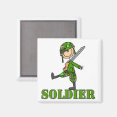 Soldier Strichmännchen Magnet (Vorderseite/Rückseite)