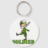 Soldier Strichmännchen Schlüsselanhänger (Vorderseite)