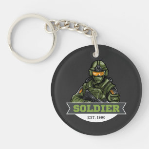 Soldier Tactical Logo – Militär-Emblem-Design Schlüsselanhänger
