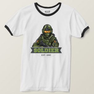 Soldier-Taktisches Logo – Militäremblem-Design T-Shirt