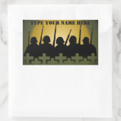 Soldier Tribute Stickers, damit wir nicht vergesse Rechteckiger Aufkleber (Tasche)