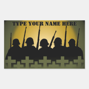 Soldier Tribute Stickers, damit wir nicht vergesse Rechteckiger Aufkleber