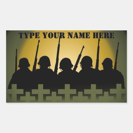 Soldier Tribute Stickers, damit wir nicht vergesse Rechteckiger Aufkleber (Vorderseite)