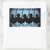 Soldier Tribute Stickers, damit wir nicht vergesse Rechteckiger Aufkleber (Tasche)