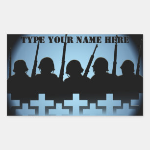 Soldier Tribute Stickers, damit wir nicht vergesse Rechteckiger Aufkleber