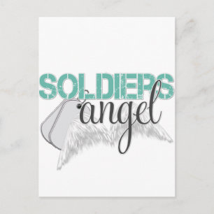 Soldiers Angel Green Postkarte