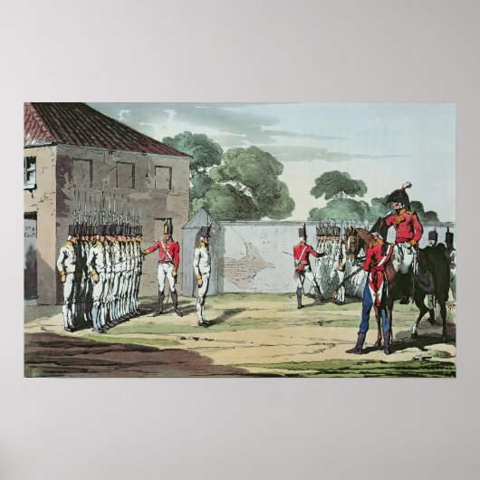 Soldiers Drilling, 1807 Poster (Vorne)