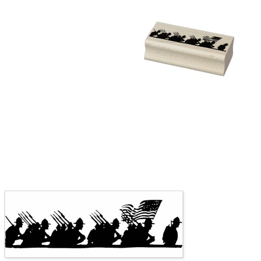 Soldiers Marching Gummistempel (Stempel)