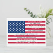 Soldiers Prayer Personalisiert amerikanische Flagg Dankeskarte (Stehend Vorderseite)