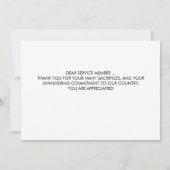Soldiers Prayer Personalisiert amerikanische Flagg Dankeskarte (Rückseite)
