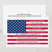 Soldiers Prayer Personalisiert amerikanische Flagg Dankeskarte (Vorne/Hinten)