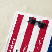 Soldiers Prayer Personalisiert amerikanische Flagg Strandtuch (Beispiel)