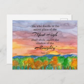 Soldier's Psalm 91 Scripture Bible Verse Sunset Postkarte (Vorne/Hinten)