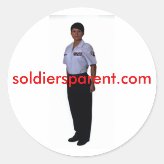 soldiersparent.com runder aufkleber (Vorderseite)