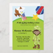 Soldlermädchen Einladung (Vorne/Hinten)