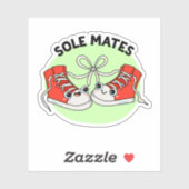 Sole Mates Funny Shoe Pun Aufkleber (Blatt)