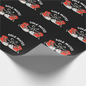 Sole Mates Funny Shoe Pun Dark BG Geschenkpapier (Ecke)