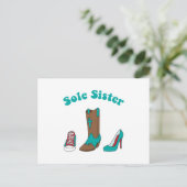 Sole Sister Postkarte (Stehend Vorderseite)