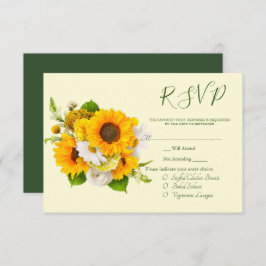 Soleil Bouquet RSVP-Karte Begleitkarte