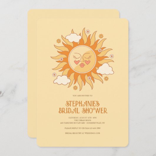 Soleil Einladungen (Vorne/Hinten)