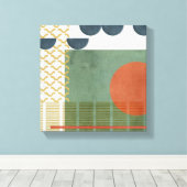 Soleil Rouge III Leinwanddruck (Insitu (Holzboden))