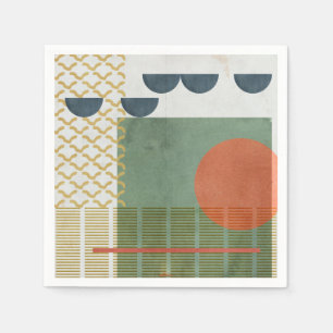 Soleil Rouge III Serviette