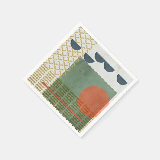 Soleil Rouge III Serviette (Ecke)