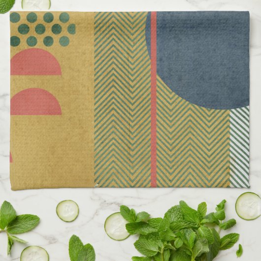 Soleil Rouge IV Geschirrtuch (Gefaltet)